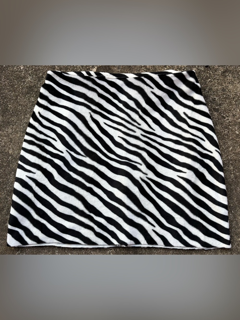 Zebra Print Mini Skirt - Black & White